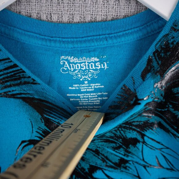 Apostasil Grunge Y2K Skull Cross Tee Mens Medium - Picture 5 of 8